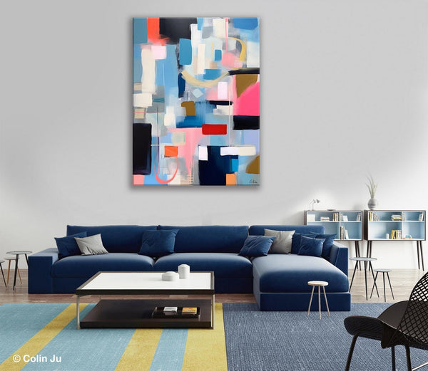 Original Modern Artwork, Contemporary Acrylic Painting on Canvas, Large Wall Art Painting for Bedroom, Oversized Abstract Wall Art Paintings-Paintingforhome