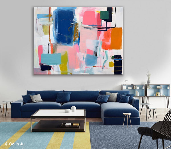 Large Wall Art Painting for Bedroom, Original Canvas Art, Oversized Modern Abstract Wall Paintings, Contemporary Acrylic Painting on Canvas-Paintingforhome