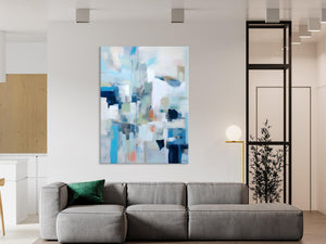 Large Modern Canvas Wall Paintings, Original Abstract Art, Hand Painted Acrylic Painting on Canvas, Large Wall Art Painting for Dining Room-Paintingforhome