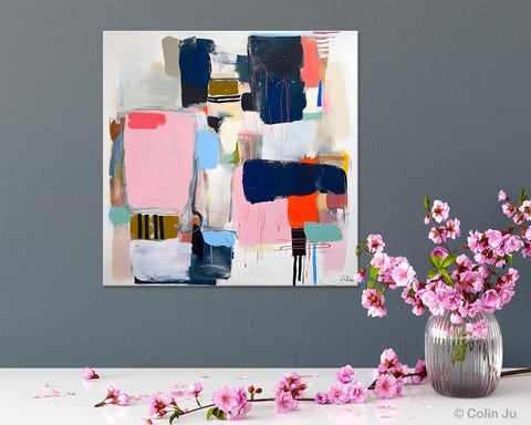 Modern Original Abstract Wall Art, Contemporary Canvas Art, Canvas Paintings, Large Abstract Art for Bedroom, Simple Modern Acrylic Artwork-Paintingforhome