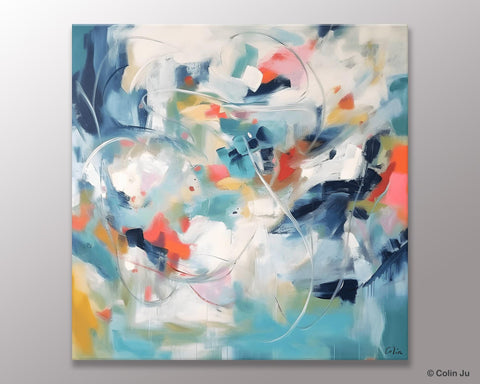 Modern Acrylic Art, Modern Original Abstract Art, Large Abstract Art for Bedroom, Simple Canvas Paintings for Sale, Contemporary Canvas Art-Paintingforhome