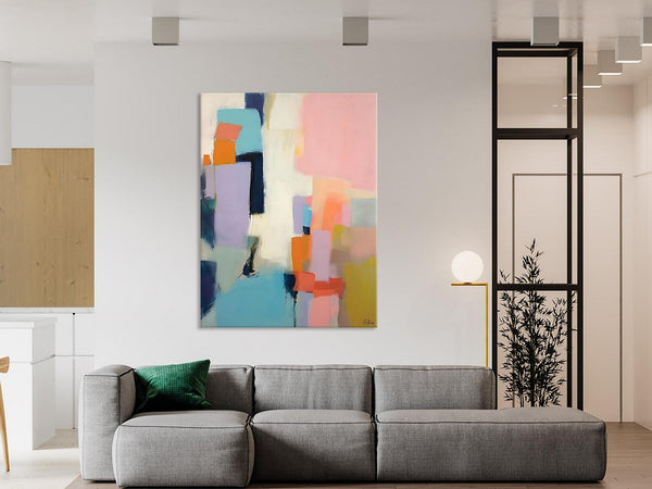 Original Abstract Art, Contemporary Acrylic Art on Canvas, Large Wall Art Painting for Bedroom, Oversized Modern Abstract Wall Paintings-Paintingforhome