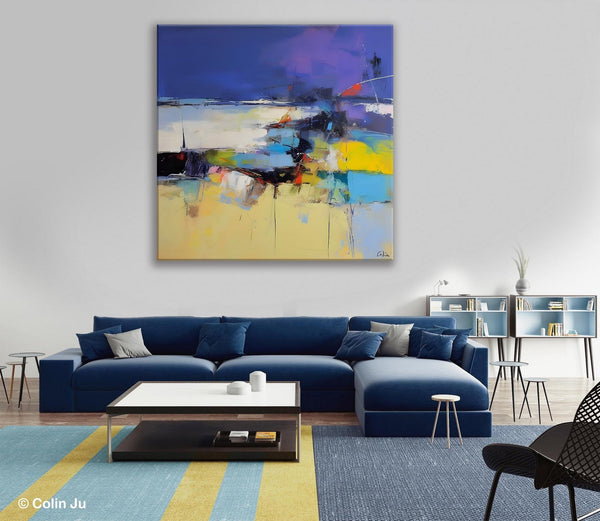 Original Modern Abstract Artwork, Geometric Modern Canvas Art, Extra Large Canvas Paintings for Living Room, Abstract Wall Art for Sale-Paintingforhome