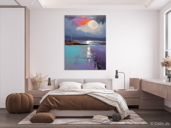 Abstract Landscape Painting for Bedroom, Oversized Canvas Wall Art Paintings, Original Modern Artwork, Contemporary Acrylic Art on Canvas-Paintingforhome