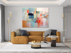 Large Modern Canvas Art, Original Abstract Art Paintings, Hand Painted Acrylic Painting on Canvas, Large Wall Art Painting for Dining Room-Paintingforhome