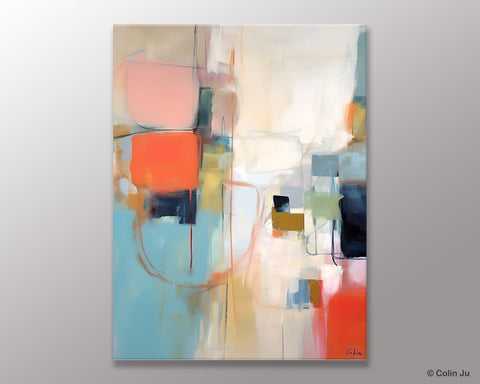 Large Wall Paintings for Bedroom, Original Abstract Art, Contemporary Abstract Paintings on Canvas, Oversized Abstract Wall Art Paintings-Paintingforhome