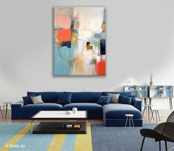 Large Wall Paintings for Bedroom, Original Abstract Art, Contemporary Abstract Paintings on Canvas, Oversized Abstract Wall Art Paintings-Paintingforhome