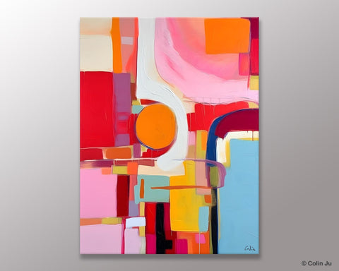 Simple Modern Wall Art, Oversized Contemporary Canvas Art, Original Abstract Paintings, Extra Large Acrylic Painting for Living Room-Paintingforhome