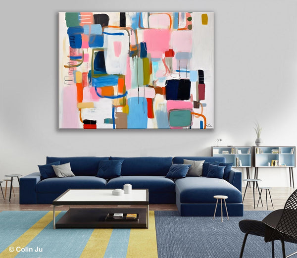 Large Wall Art Ideas for Living Room, Hand Painted Canvas Art, Oversized Canvas Paintings, Original Abstract Art, Contemporary Acrylic Art-Paintingforhome