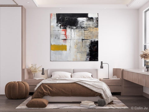 Large Abstract Art for Bedroom, Original Abstract Wall Art, Simple Modern Acrylic Artwork, Modern Canvas Paintings, Contemporary Canvas Art-Paintingforhome