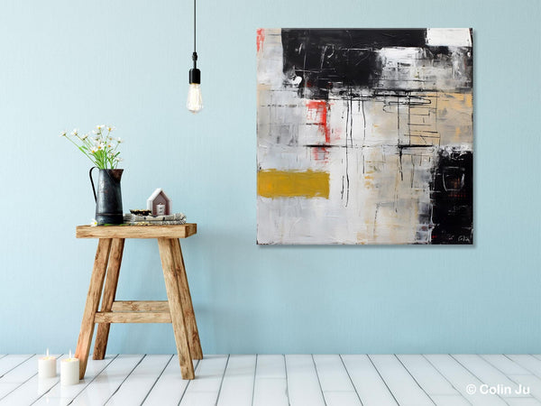 Large Abstract Art for Bedroom, Original Abstract Wall Art, Simple Modern Acrylic Artwork, Modern Canvas Paintings, Contemporary Canvas Art-Paintingforhome