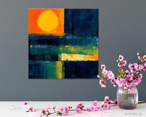 Large Abstract Painting for Dining Room, Modern Acrylic Artwork, Simple Canvas Paintings, Contemporary Canvas Art, Original Modern Wall Art-Paintingforhome