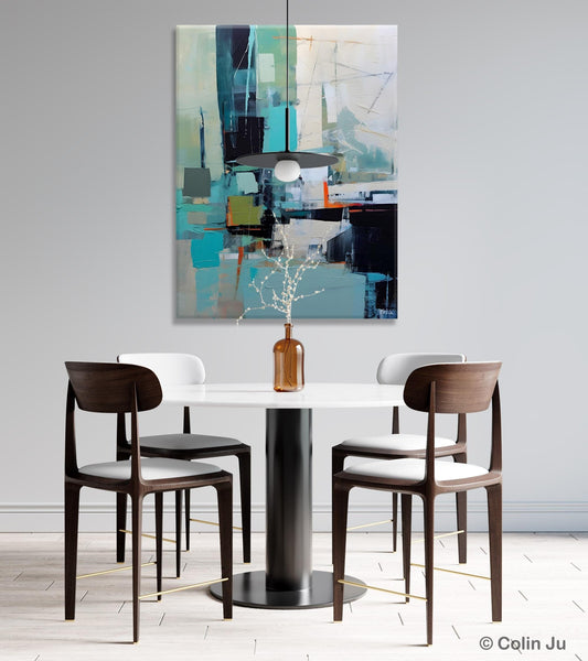 Original Abstract Art, Large Wall Art Painting for Dining Room, Large Modern Canvas Wall Paintings, Hand Painted Acrylic Painting on Canvas-Paintingforhome