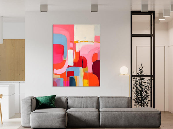 Contemporary Acrylic Painting on Canvas, Simple Abstract Art, Large Painting for Dining Room, Original Canvas Artwork, Wall Art Paintings-Paintingforhome