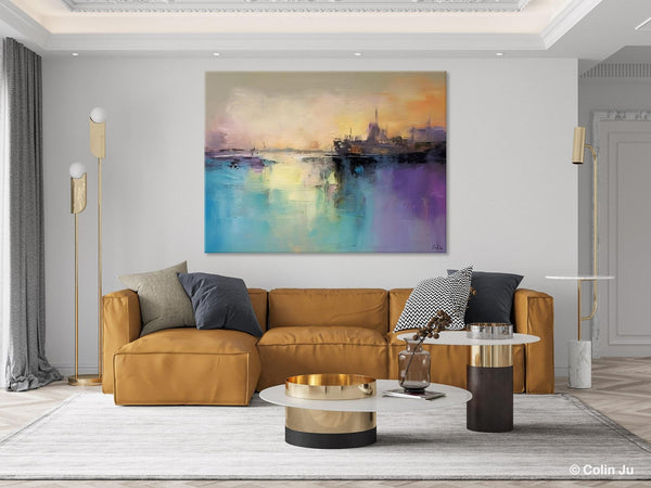 Large Paintings for Bedroom, Oversized Contemporary Wall Art Paintings, Abstract Landscape Painting on Canvas, Extra Large Original Artwork-Paintingforhome