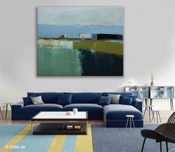 Landscape Acrylic Paintings, Landscape Abstract Painting, Modern Wall Art for Living Room, Original Abstract Art, Acrylic Painting on Canvas-Paintingforhome