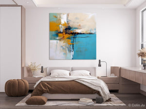 Large Abstract Art for Bedroom, Modern Canvas Paintings, Original Abstract Wall Art, Geometric Modern Acrylic Art, Contemporary Canvas Art-Paintingforhome
