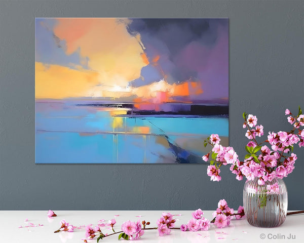 Extra Large Modern Wall Art Paintings, Acrylic Painting on Canvas, Landscape Paintings for Living Room, Original Landscape Abstract Painting-Paintingforhome