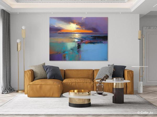 Landscape Canvas Paintings for Living Room, Original Landscape Paintings, Extra Large Modern Wall Art Paintings, Acrylic Painting on Canvas-Paintingforhome