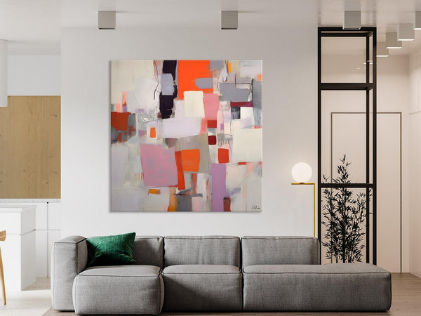 Modern Acrylic Artwork, Original Modern Paintings, Contemporary Canvas Art, Heavy Texture Canvas Art, Large Abstract Painting for Bedroom-Paintingforhome