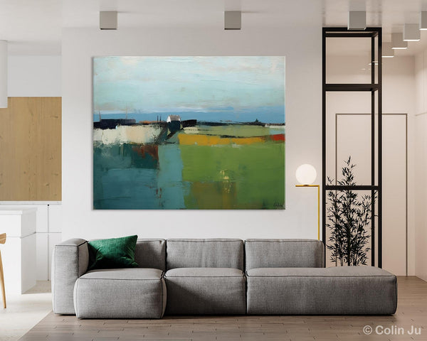 Abstract Landscape Painting for Living Room, Heavy Texture Painting, Hand Painted Canvas Art, Original Abstract Art, Acrylic Art on Canvas-Paintingforhome
