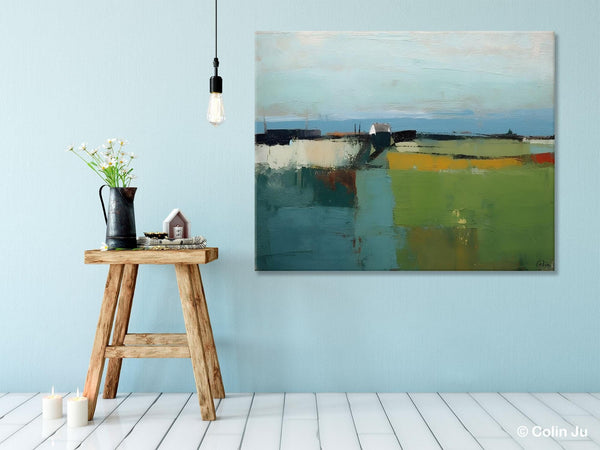 Abstract Landscape Painting for Living Room, Heavy Texture Painting, Hand Painted Canvas Art, Original Abstract Art, Acrylic Art on Canvas-Paintingforhome