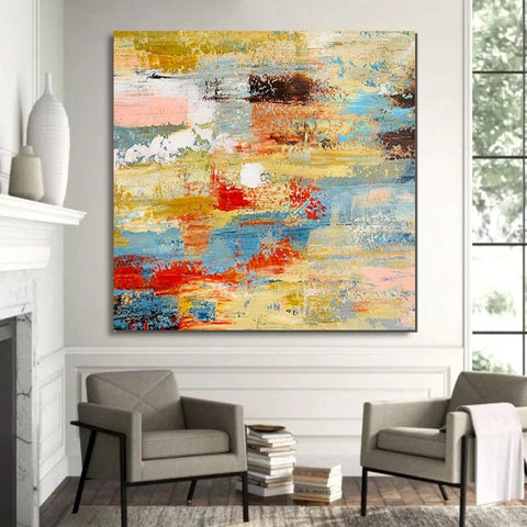 Hand Painted Canvas Art, Bedroom Wall Art Ideas, Modern Paintings for Dining Room, Simple Modern Art, Contemporary Modern Wall Art Paintings-Paintingforhome