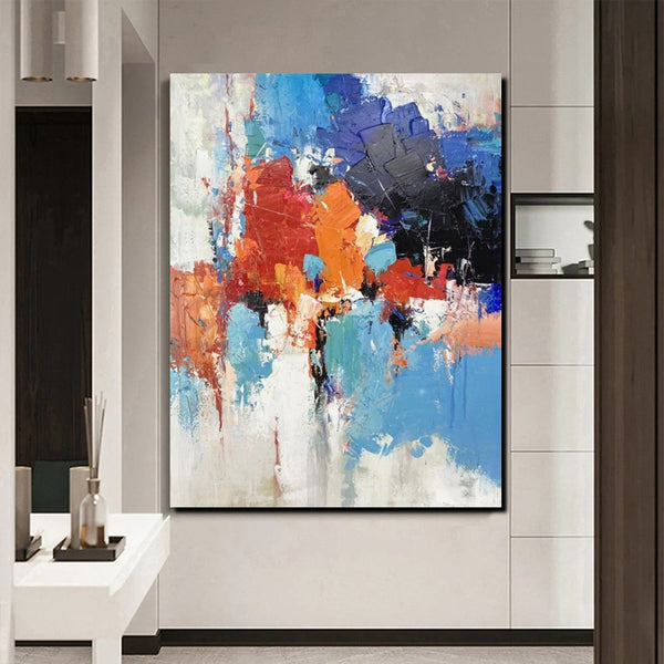 Modern Canvas Painting, Living Room Wall Art Ideas, Buy Abstract Art Online, Heavy Texture Art, Large Acrylic Painting on Canvas-Paintingforhome