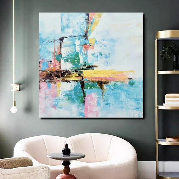 Simple Abstract Paintings, Dining Room Modern Wall Art, Modern Contemporary Art, Large Painting on Canvas, Acrylic Canvas Painting-Paintingforhome