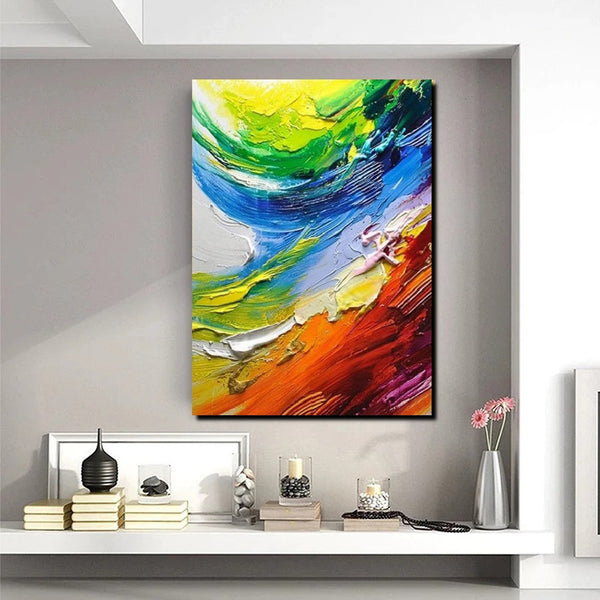 Contemporary Modern Art, Living Room Wall Art Ideas, Impasto Paintings, Buy Large Paintings Online, Palette Knife Paintings-Paintingforhome
