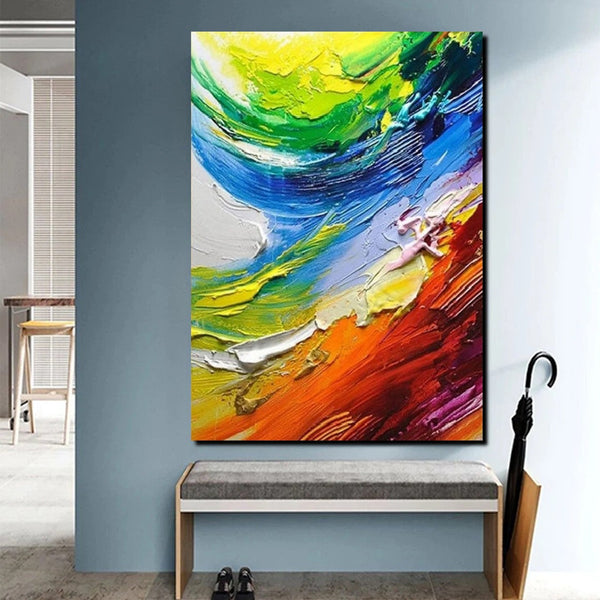 Contemporary Modern Art, Living Room Wall Art Ideas, Impasto Paintings, Buy Large Paintings Online, Palette Knife Paintings-Paintingforhome