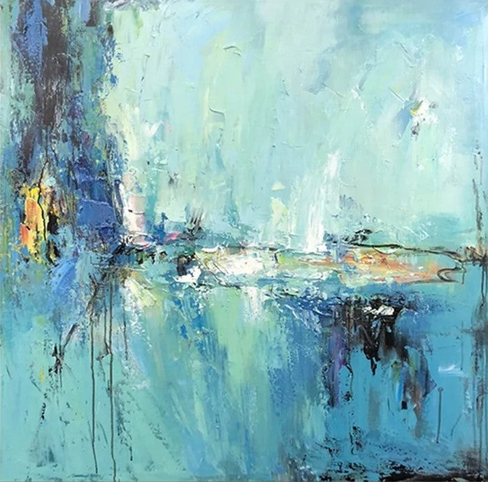 Modern Acrylic Canvas Painting, Heavy Texture Paintings, Palette Knife ...