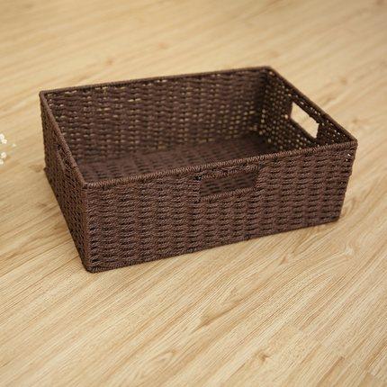Woven Straw basket, Storage Basket, Rectangle Basket, Picnic Basket-Paintingforhome