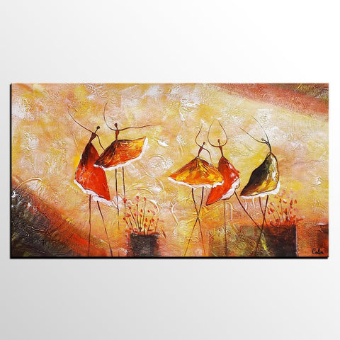 Modern Acrylic Painting, Ballet Dancer Painting, Bedroom Canvas Painting, Original Painting, Abtract Painting for Sale-Paintingforhome