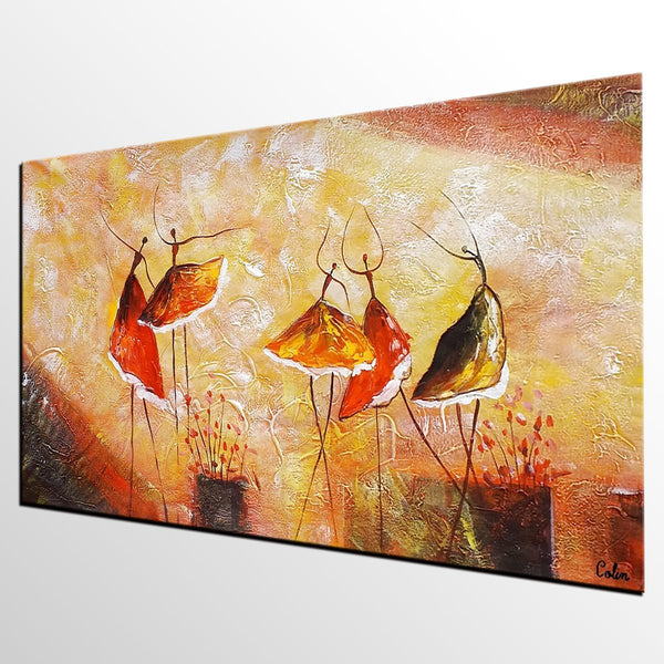 Modern Acrylic Painting, Ballet Dancer Painting, Bedroom Canvas Painting, Original Painting, Abtract Painting for Sale-Paintingforhome