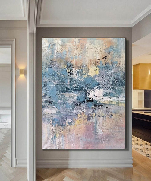 Simple Wall Art Ideas, Heavy Texture Painting, Bedroom Abstract Paintings, Modern Abstract Painting, Large Acrylic Canvas Paintings-Paintingforhome