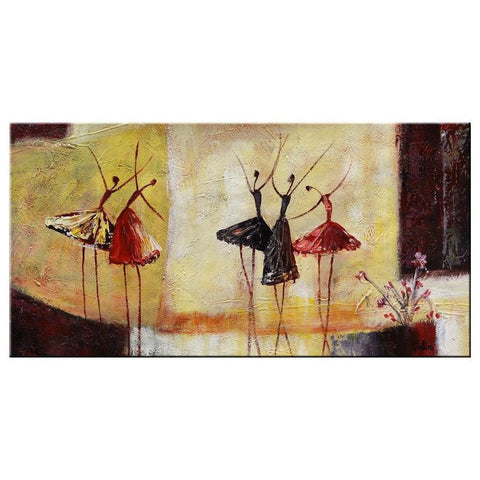 Canvas Wall Art, Ballet Dancer Painting, Bedroom Wall Decor, Abstract Art Painting, Modern Artwork, Contemporary Art-Paintingforhome
