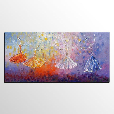 Painting on Sale, Ballet Dancer Art, Abstract Art Painting, Canvas Wall Art, Bedroom Wall Art, Canvas Art, Modern Art, Contemporary Art-Paintingforhome