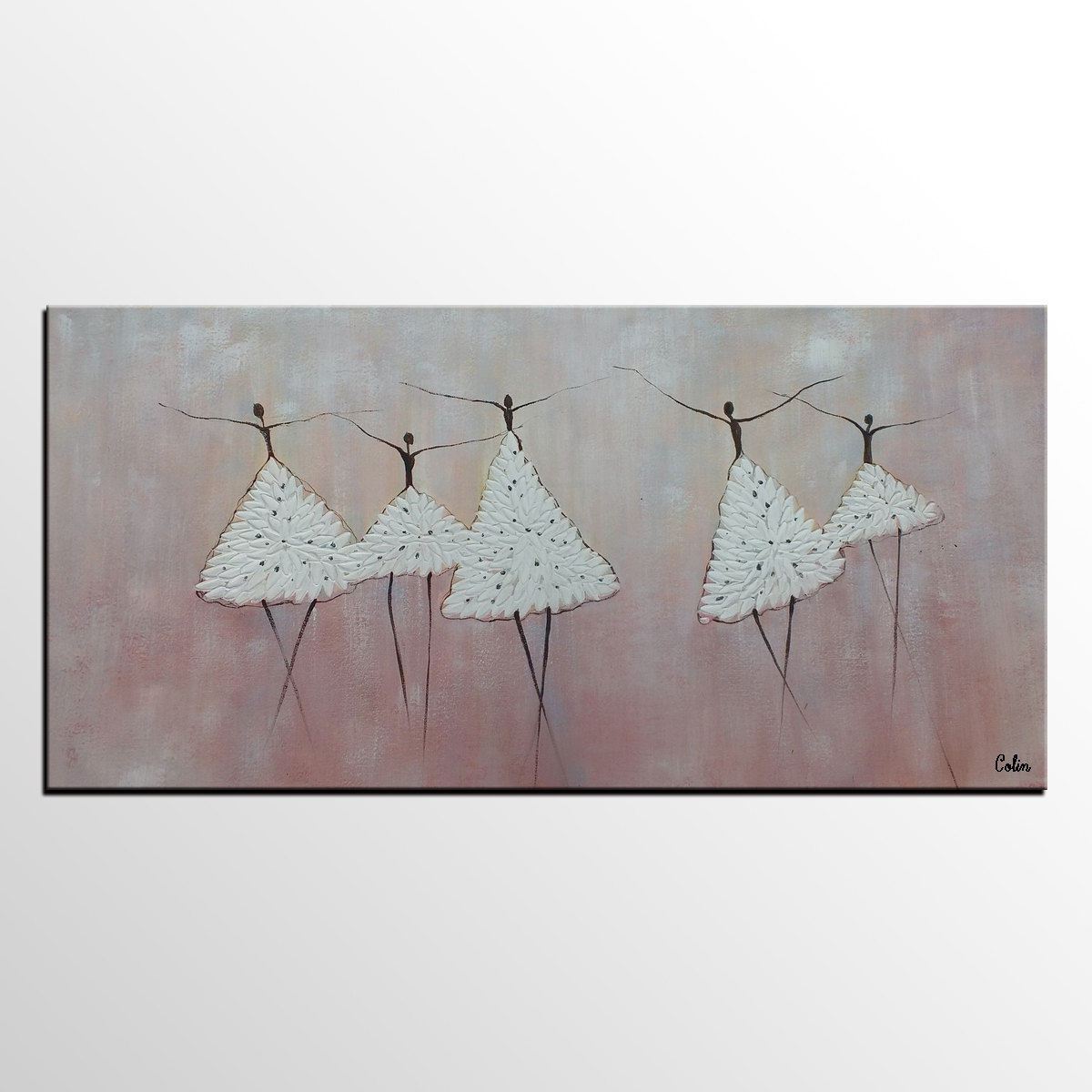 Painting on Sale, Ballet Dancer Art, Abstract Art Painting, Canvas Wall Art, Bedroom Wall Art, Canvas Art, Contemporary Art-Paintingforhome