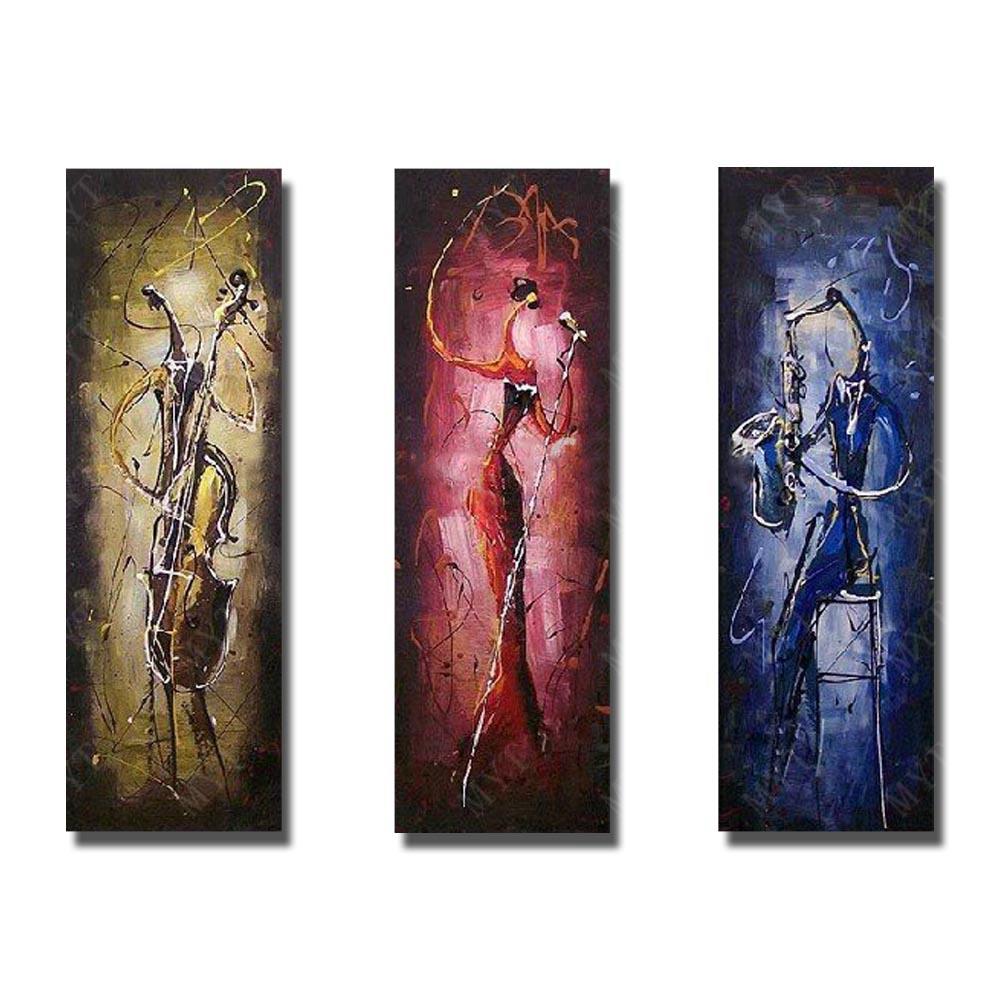 Cellist, Singer, Saxophone Player, Musical Instrument Player Painting, Bedroom Abstract Painting-Paintingforhome