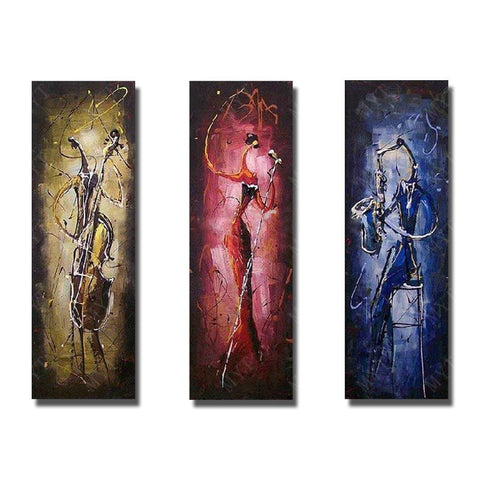 Cellist, Singer, Saxophone Player, Musical Instrument Player Painting, Bedroom Abstract Painting-Paintingforhome