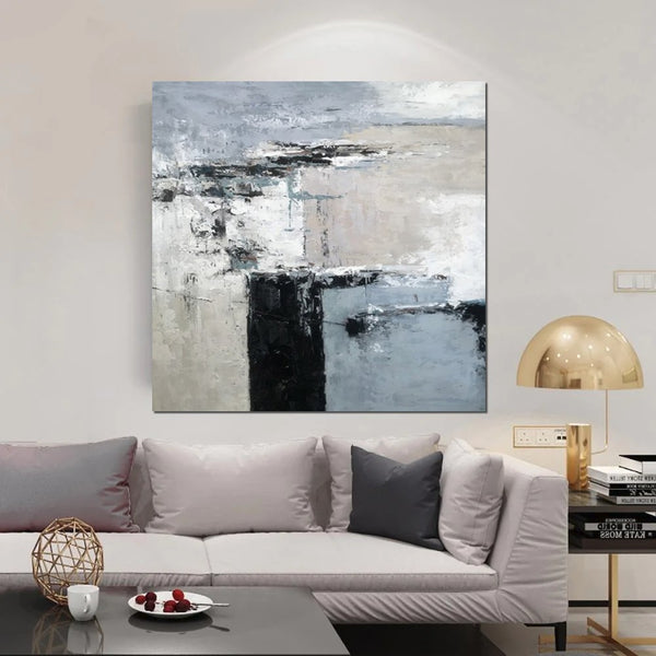 Simple Acrylic Paintings, Modern Wall Art Paintings for Living Room, Dining Room Acrylic Paintings, Heavy Texture Canvas Art, Buy Art Online-Paintingforhome