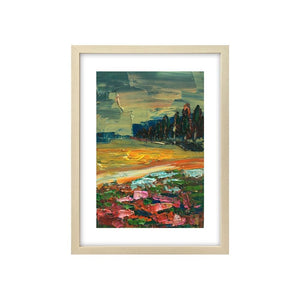 Landscape Painting, Flower and Tree Painting, Small Oil Painting, Heavy Texture Oil Painting, 8X12 inch-Paintingforhome