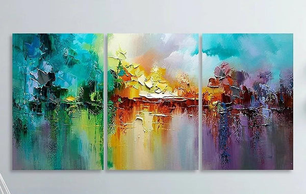 Heavy Texture Painting, Large Painting for Living Room, Palette Knife Painting, Acrylic Painting on Canvas-Paintingforhome