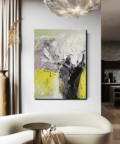 Living Room Abstract Paintings, Hand Painted Canvas Paintings, Heavy Texture Paintings, Palette Knife Painting, Modern Acrylic Painting-Paintingforhome