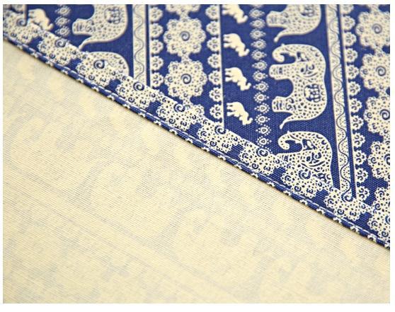 Modern Table Cover for Kitchen, Rectangular Tablecloth for Coffee Table, Blue / Red Elephant Pattern Rectangle and Round Tablecloth for Dining Table, Tea Table-Paintingforhome