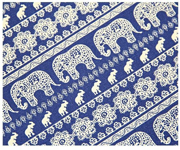 Modern Table Cover for Kitchen, Rectangular Tablecloth for Coffee Table, Blue / Red Elephant Pattern Rectangle and Round Tablecloth for Dining Table, Tea Table-Paintingforhome