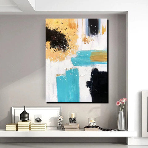 Bedroom Wall Art Paintings, Acrylic Abstract Paintings, Large Painting on Canvas, Buy Abstract Painting Online, Simple Modern Art-Paintingforhome