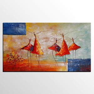 Wall Art Painting, Ballet Dancer Painting, Acrylic Painting for Sale, Simple Abstract Painting, Bedroom Canvas Painting-Paintingforhome