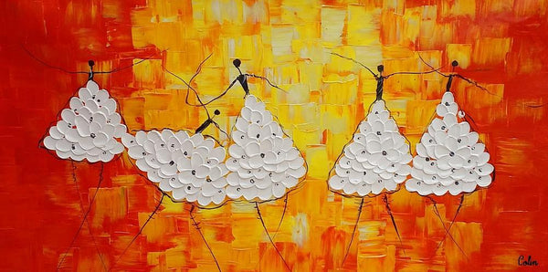 Simple Modern Art, Living Room Canvas Painting, Ballet Dancer Painting, Acrylic Painting on Canvas, Abstract Painting for Sale-Paintingforhome